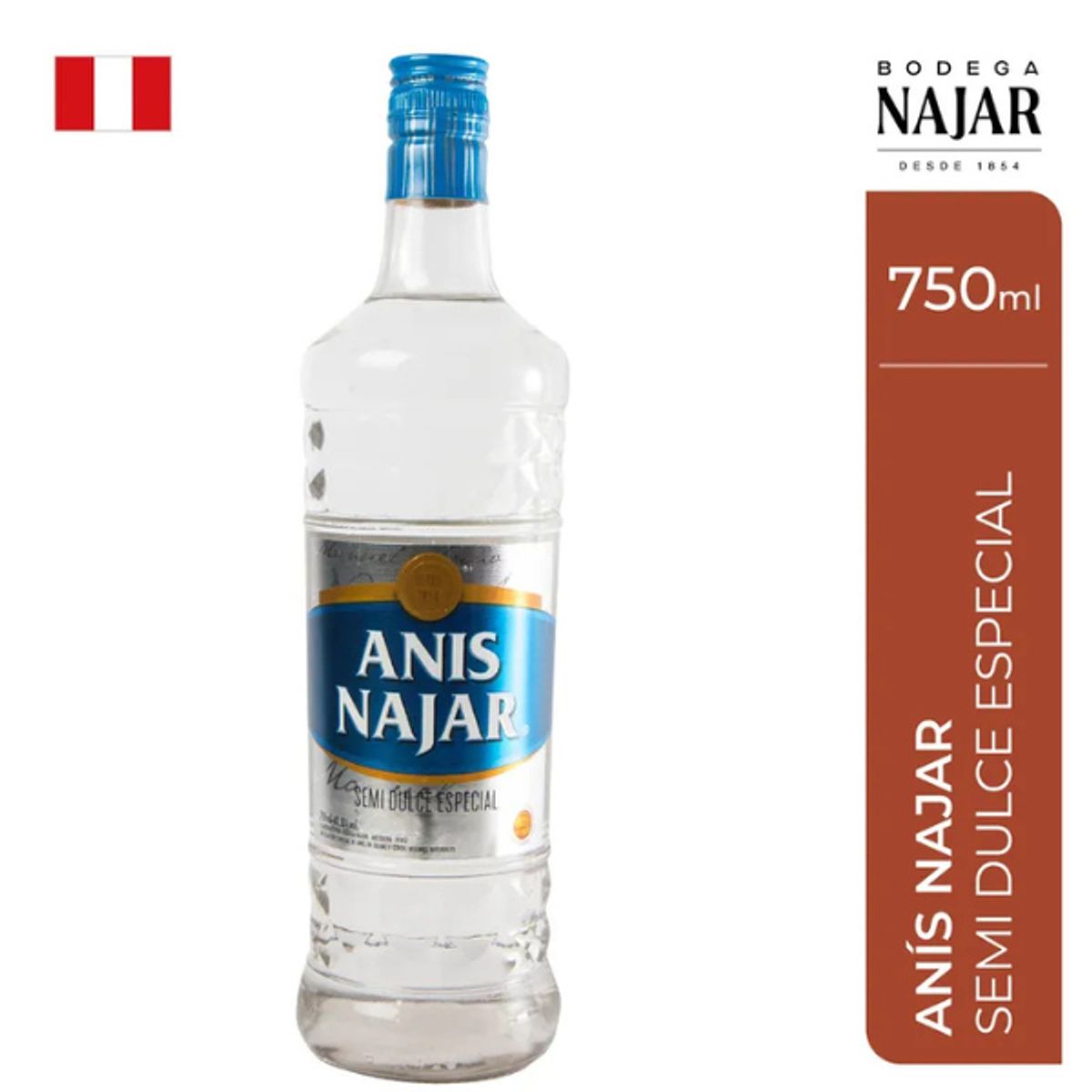 GENERICO - ANISADO NAJAR SEMI DULCE  750ML AZUL