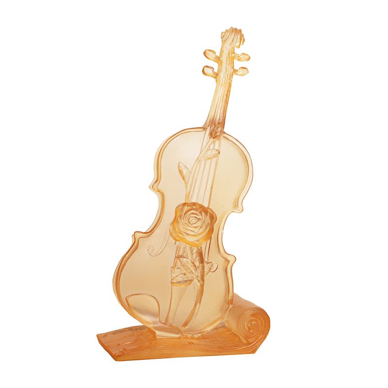 PANORAMA HOGAR - Violín Decorativo Panadecor Resina Ámbar Translúcida 29CM