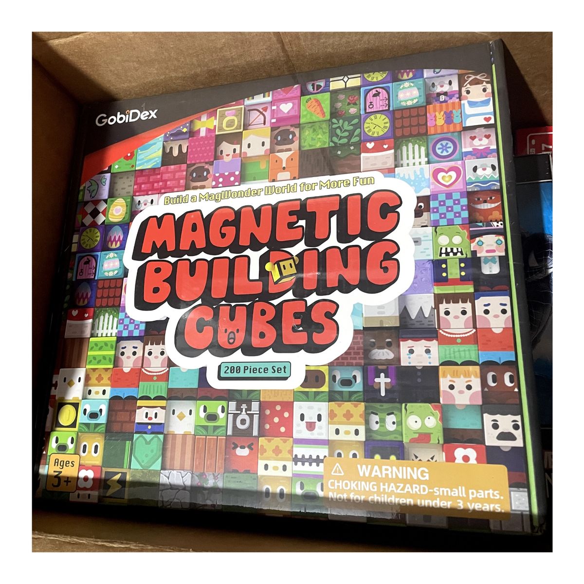 MAGNETI BLOCK - Bloques magnéticos Zombis Halloween cubos 212 PIEZAS y Luces