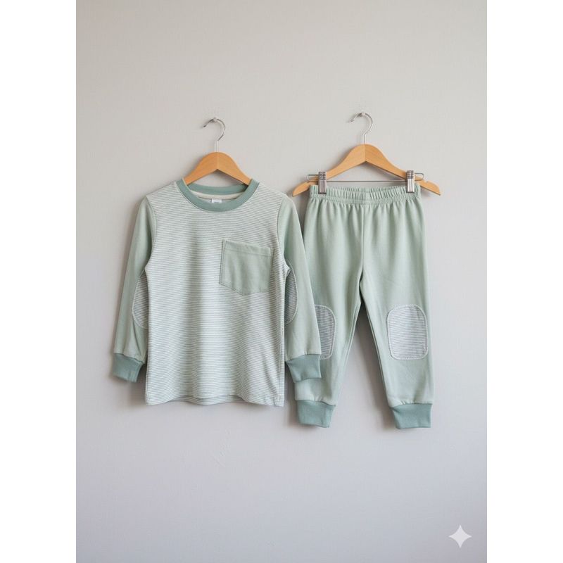 GENERICO - Pijama Algodon Pima Peruano Conjunto para Niños Suave Completa