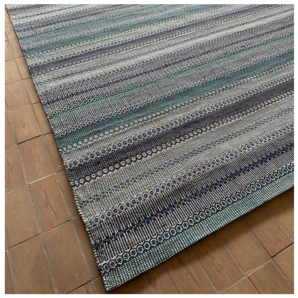 GENERICO - Alfombra Decoghar IC 13801 Kellim Azul 280 x 365 cm