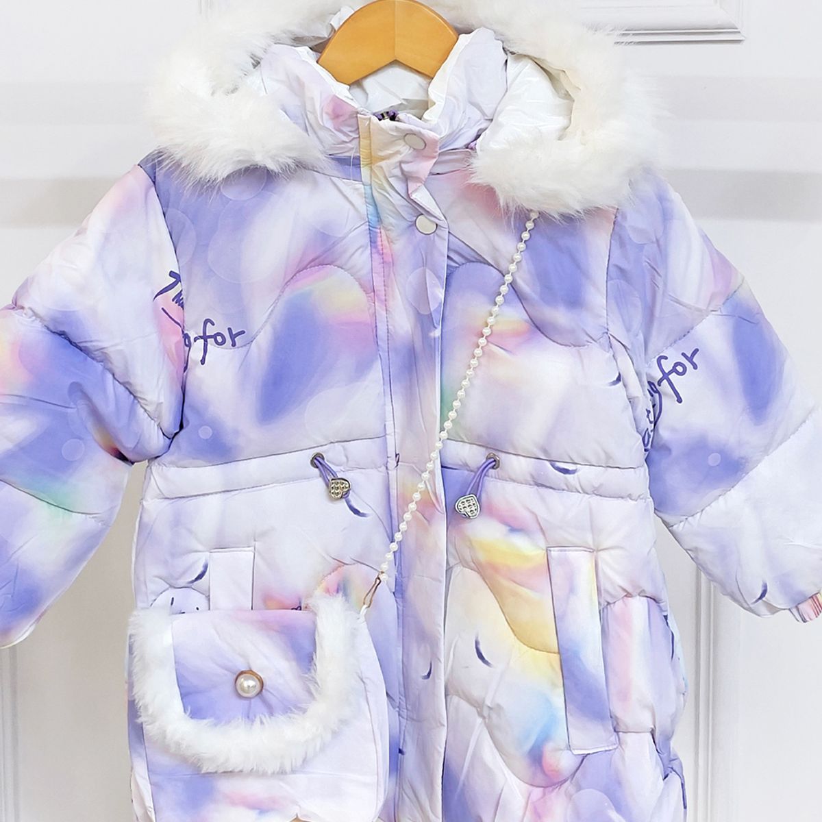 KIDS MASHMELO - Chaqueta estampado Tie-dye para niña con capucha peluche Kids Mashmelo