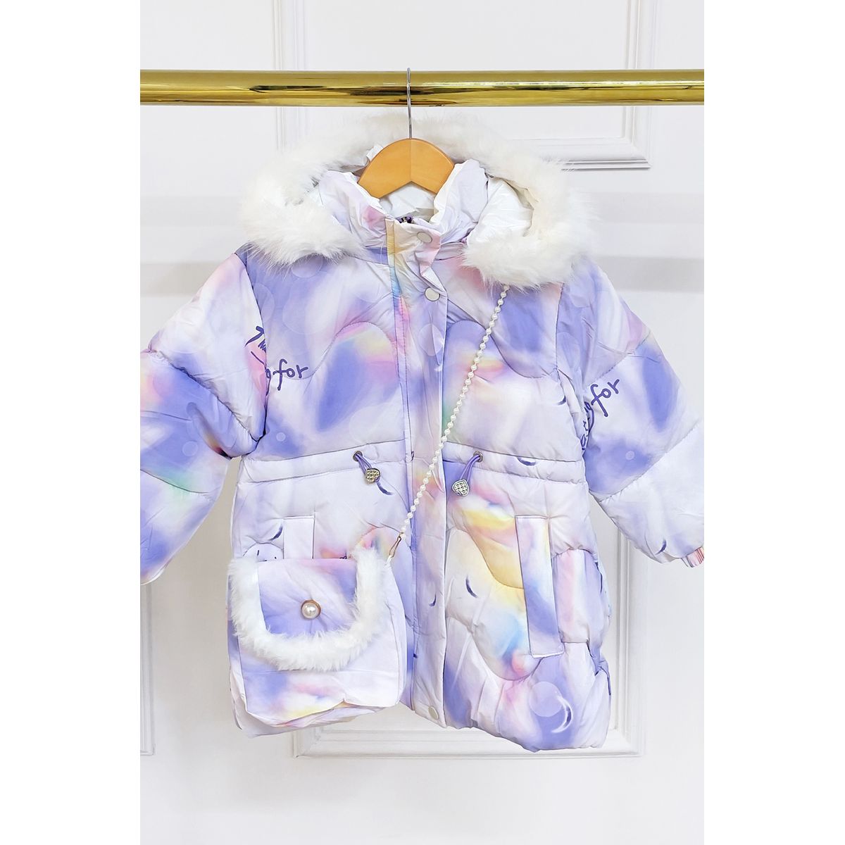 KIDS MASHMELO - Chaqueta estampado Tie-dye para niña con capucha peluche Kids Mashmelo