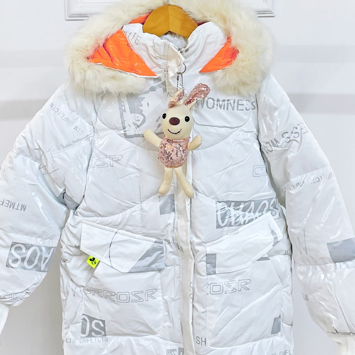 KIDS MASHMELO - Chaqueta para niña con capucha de peluche Kids Mashmelo