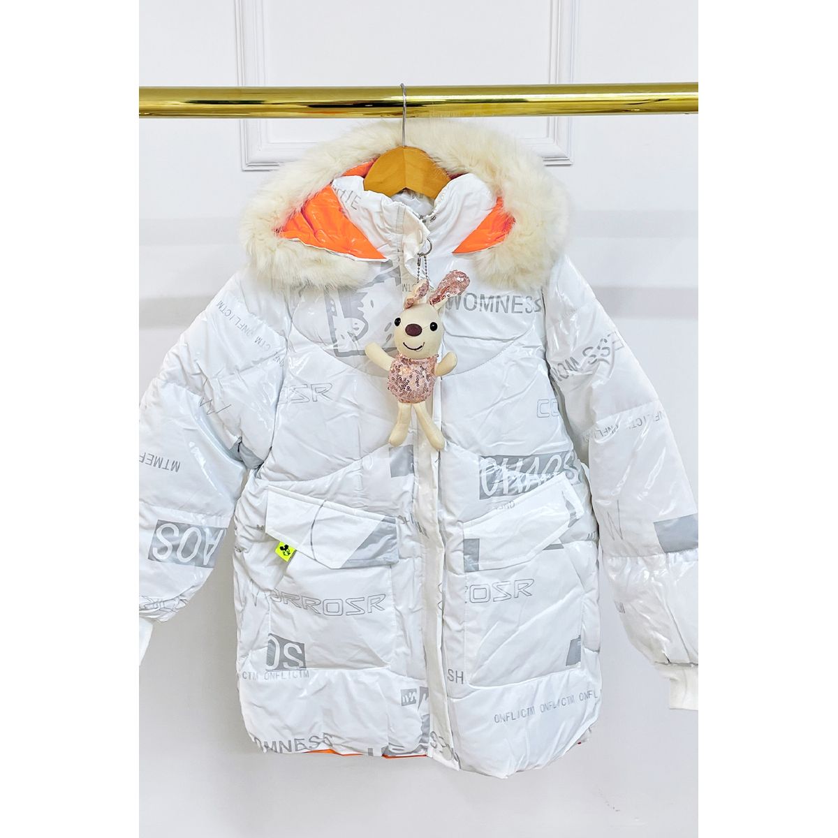 KIDS MASHMELO - Chaqueta para niña con capucha de peluche Kids Mashmelo