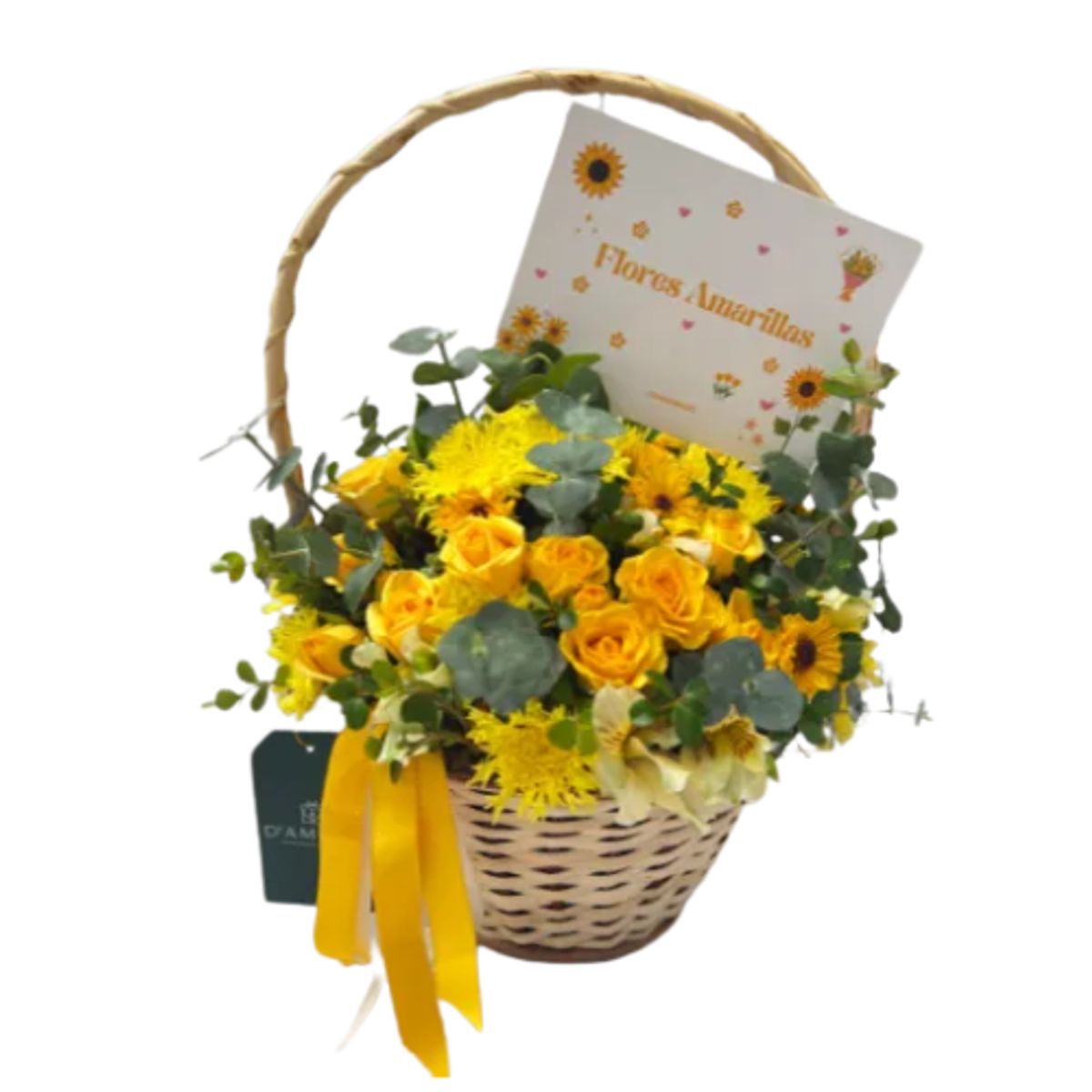 D'AMOUR - Cesto Flores Amarillas
