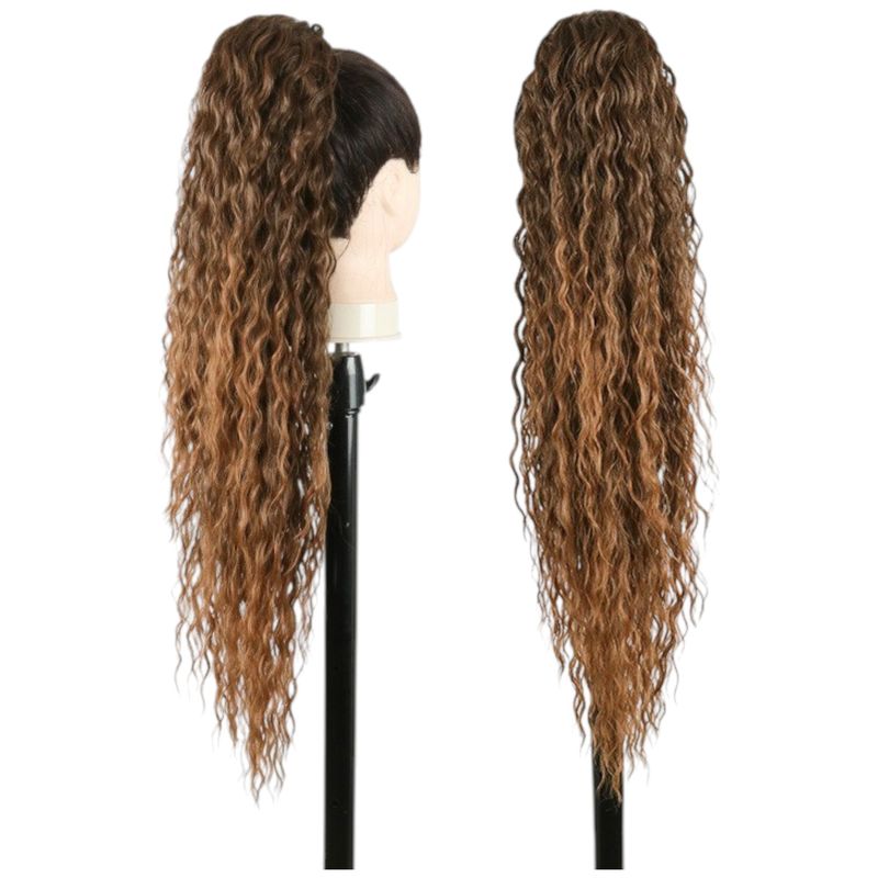 GENERICO - EXTENSIONES DE COLA DE FIBRA FUTURA BRAZILIAN DE 71CM DE LARGO Y 152GR CON 2 CLIP Y LIGA AJUSTABLE - MORENA ILUMINADA II