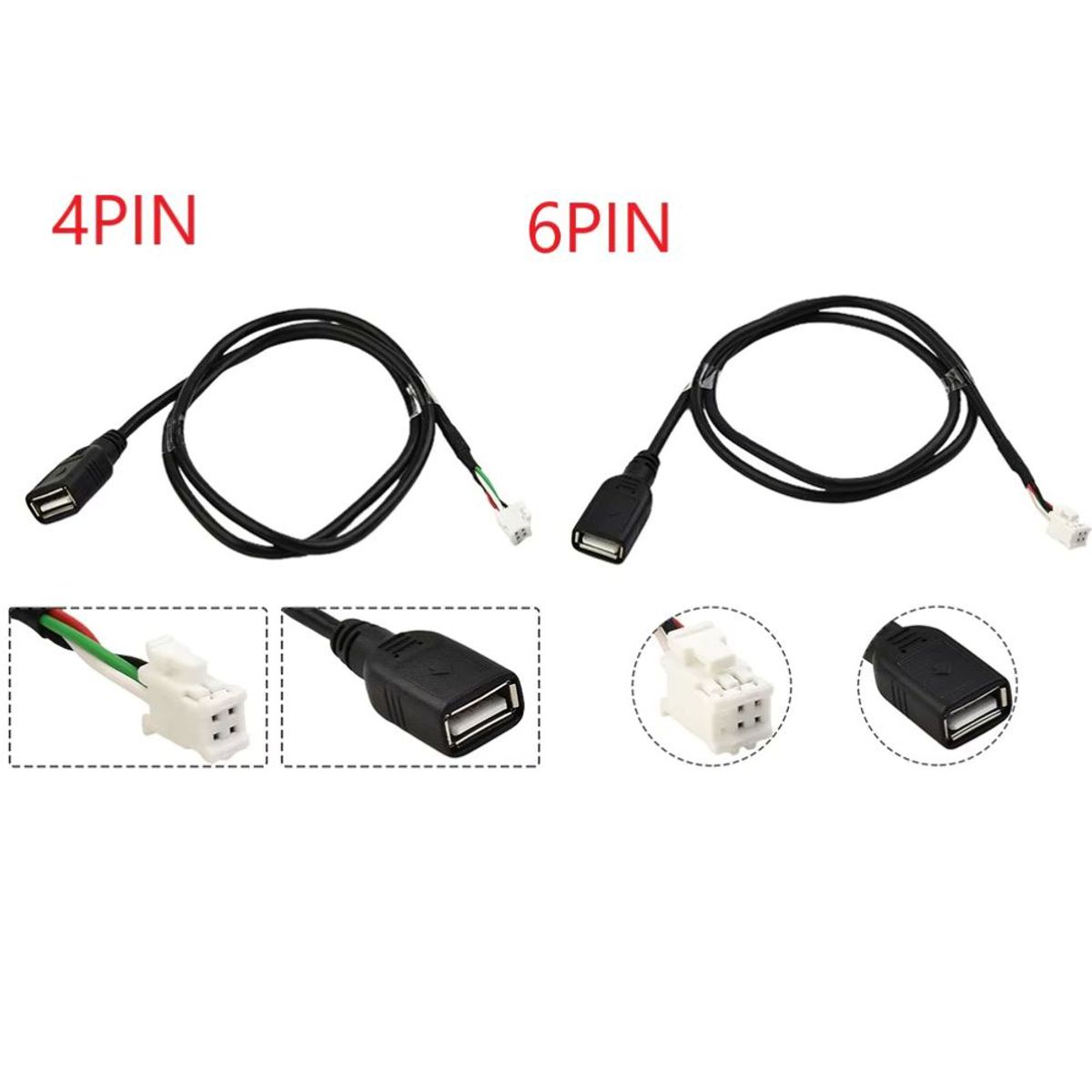 GENERICO - CABLE USB PARA AUTORADIO ANDROID DE 4 Y 6 PINES