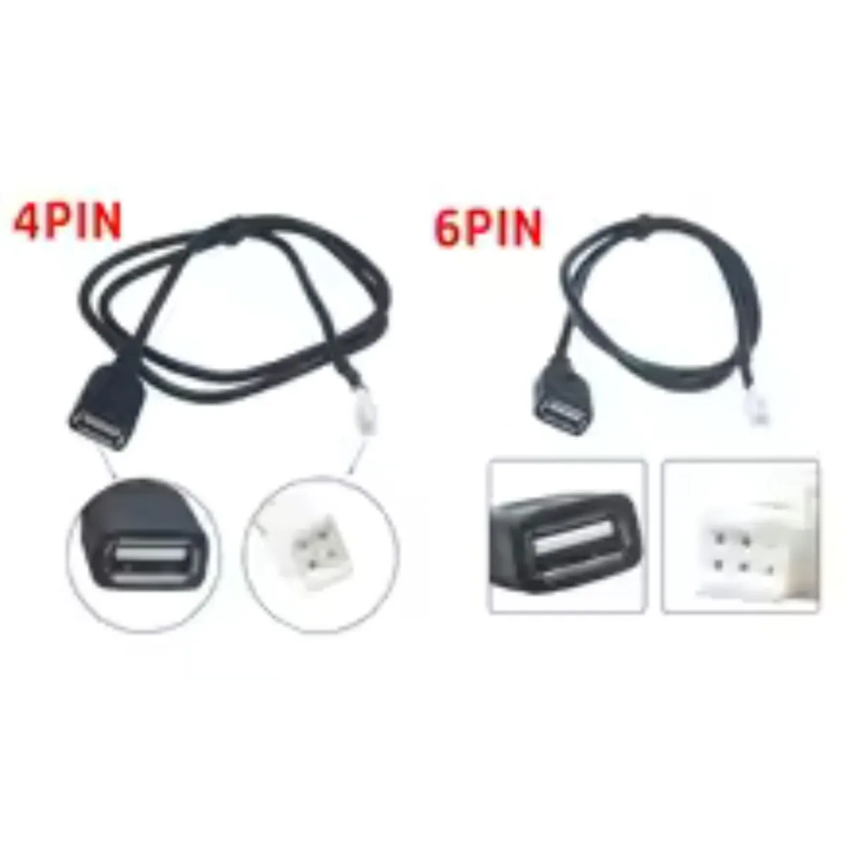 GENERICO - CABLE USB PARA AUTORADIO ANDROID DE 4 Y 6 PINES