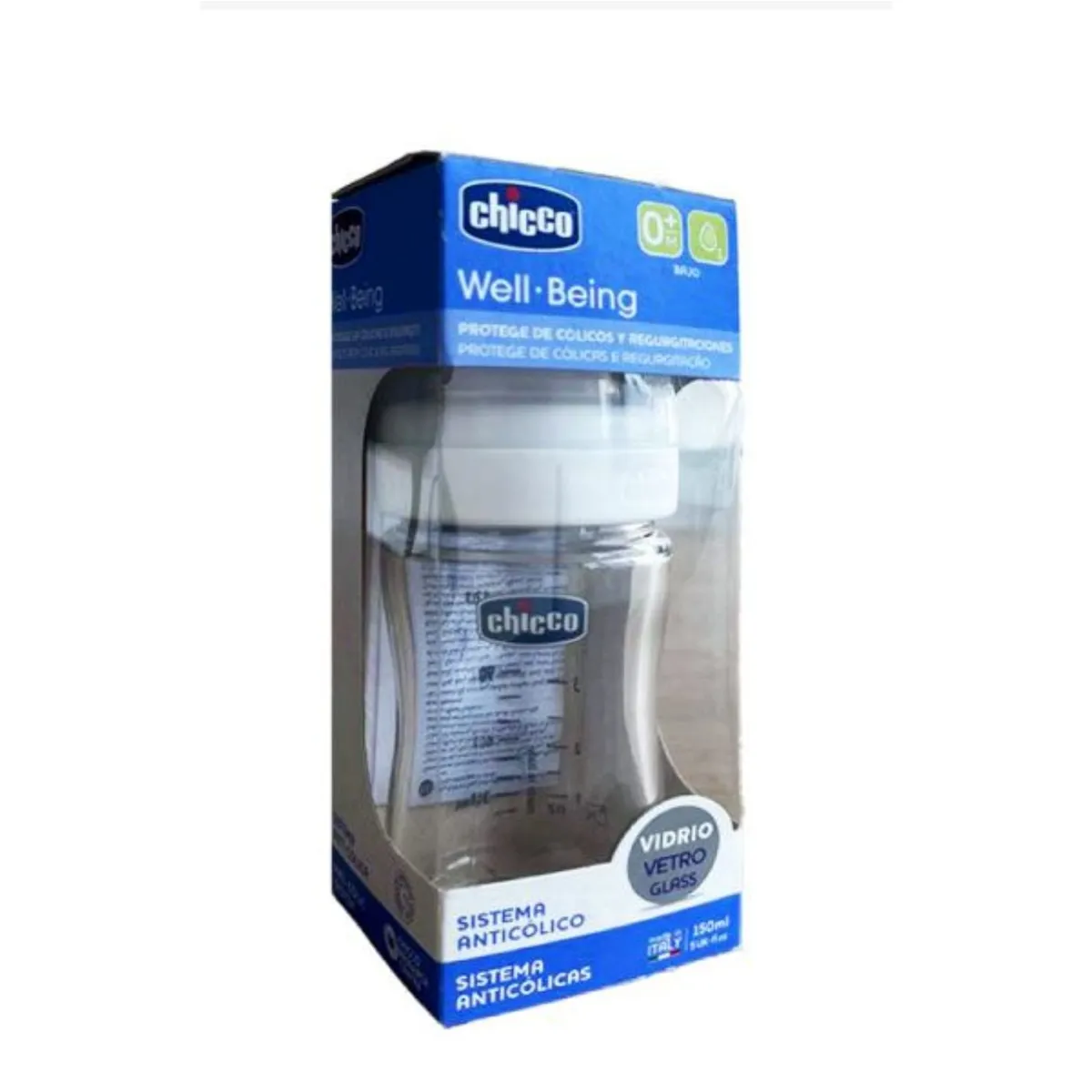 CHICCO - BIBERON CHICCO PIREX PEQUEÑO  15OML BLANCO WELL- BEING