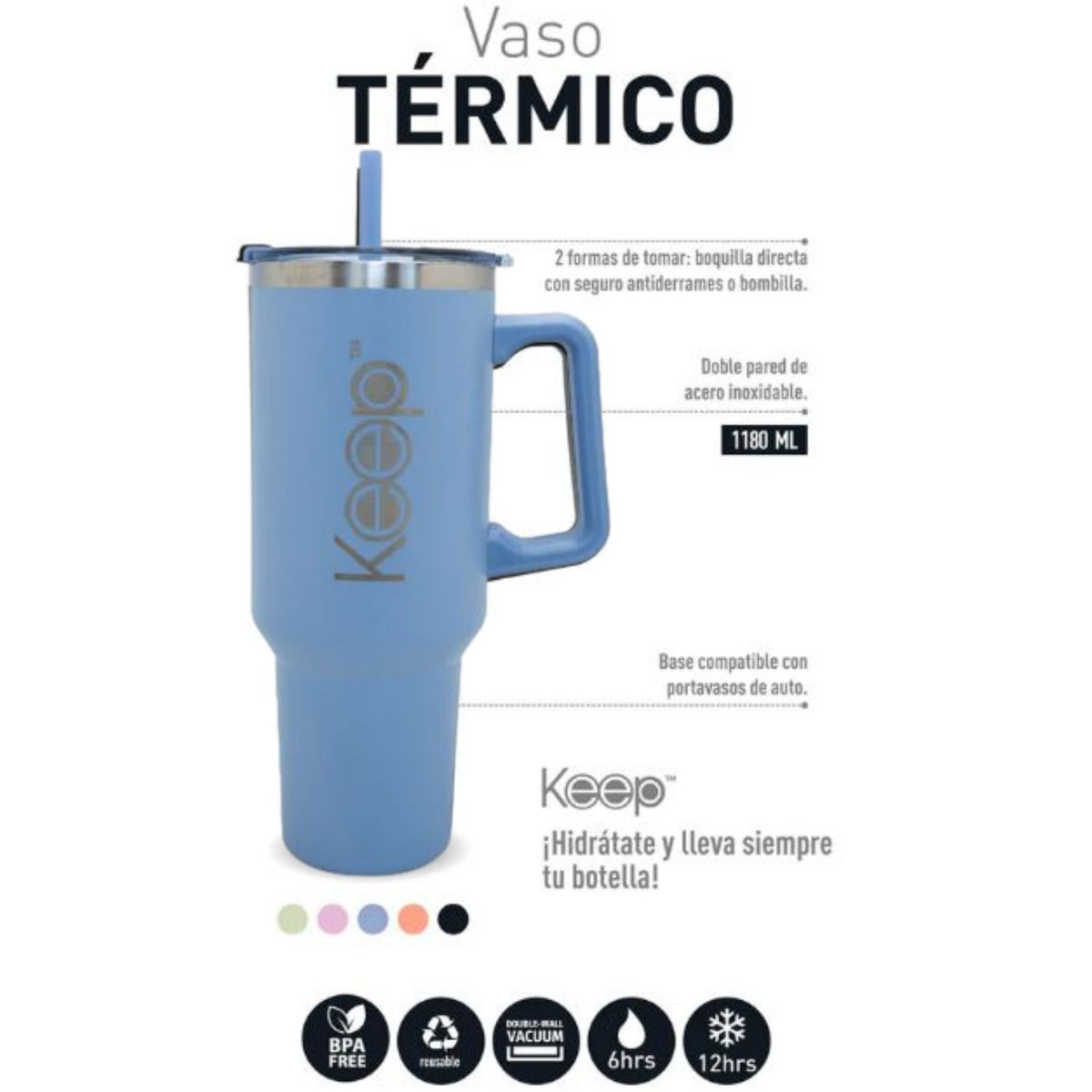 KEEP - MUG TÉRMICO KEEP 40 OZ - 1180 ML LAVANDA