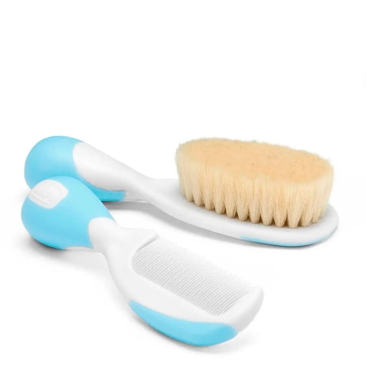 CHICCO - SET DE CEPILLO Y PEINE PARA BEBE CHICCO CELESTE