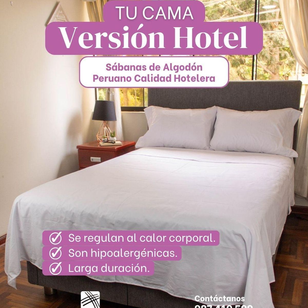 AMADEUS HOME - Juego de Sábanas Hoteleras de Alto Tránsito ¡Resistente a Lavadas