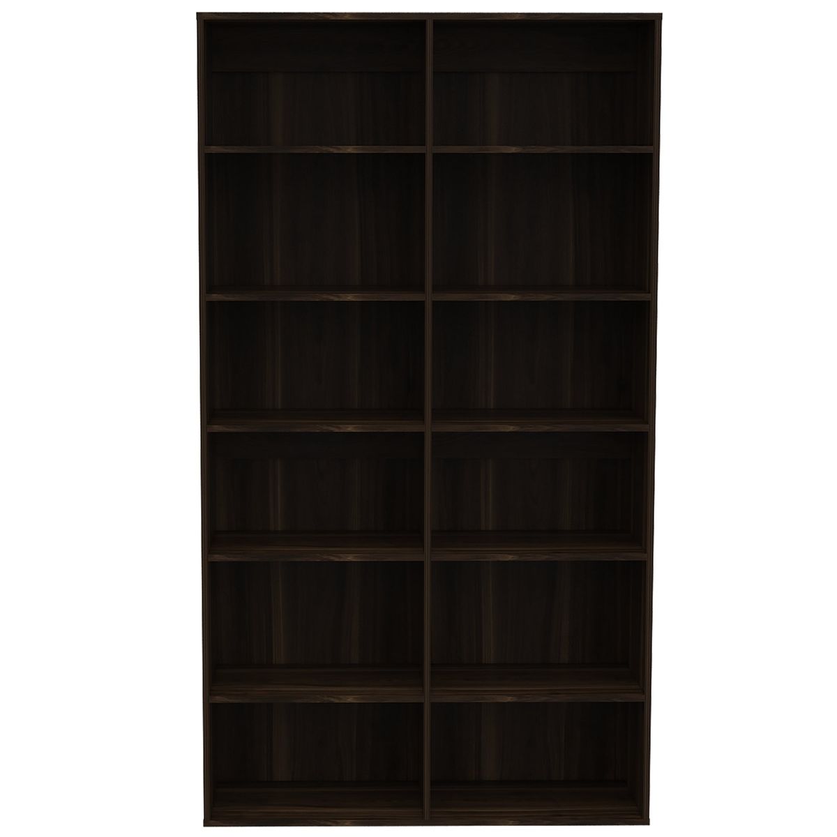 FMFURNITURE - Biblioteca Con 10 Estantes Fm-013O Café Oscuro