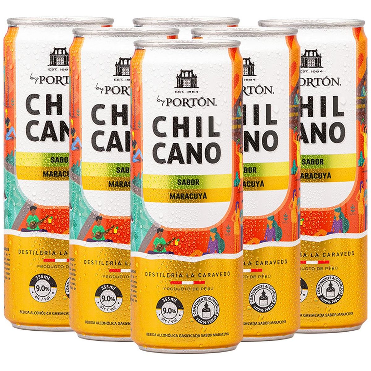 GENERICO - Pack X 6 Rtd By Portón Chilcano Maracuyá De 355ml
