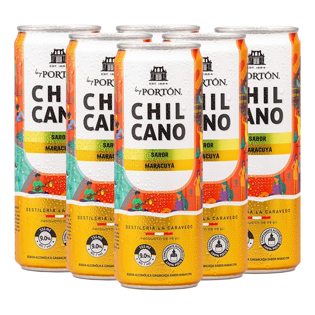 GENERICO - Pack X 6 Rtd By Portón Chilcano Maracuyá De 355ml