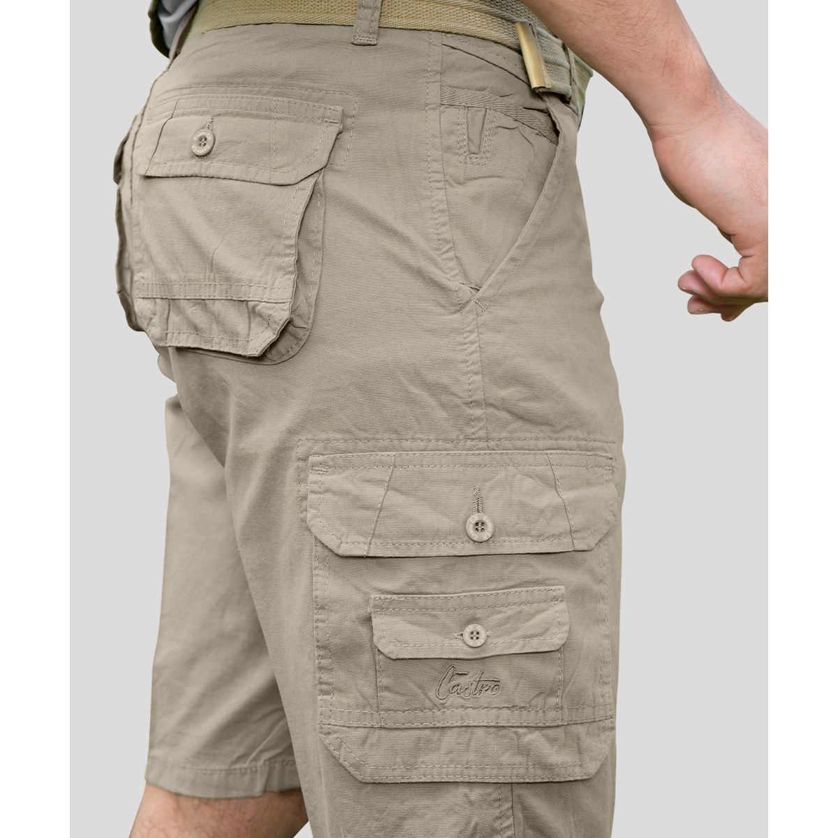 CH CASTRO SPORT - 7002 BERMUDA CARGO REDWOOD 100% ALGODÓN RÍGIDO HOMBRE