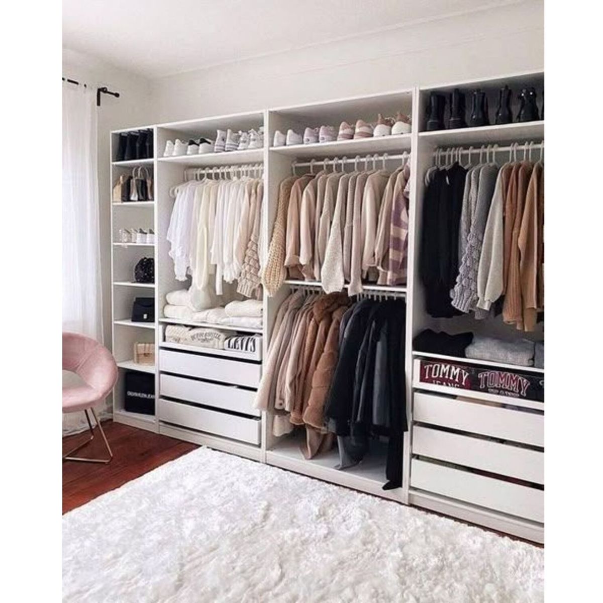 TU MESITA - Armario Abierto Completo Xiomy 4 Módulos Blanco TU MESITA