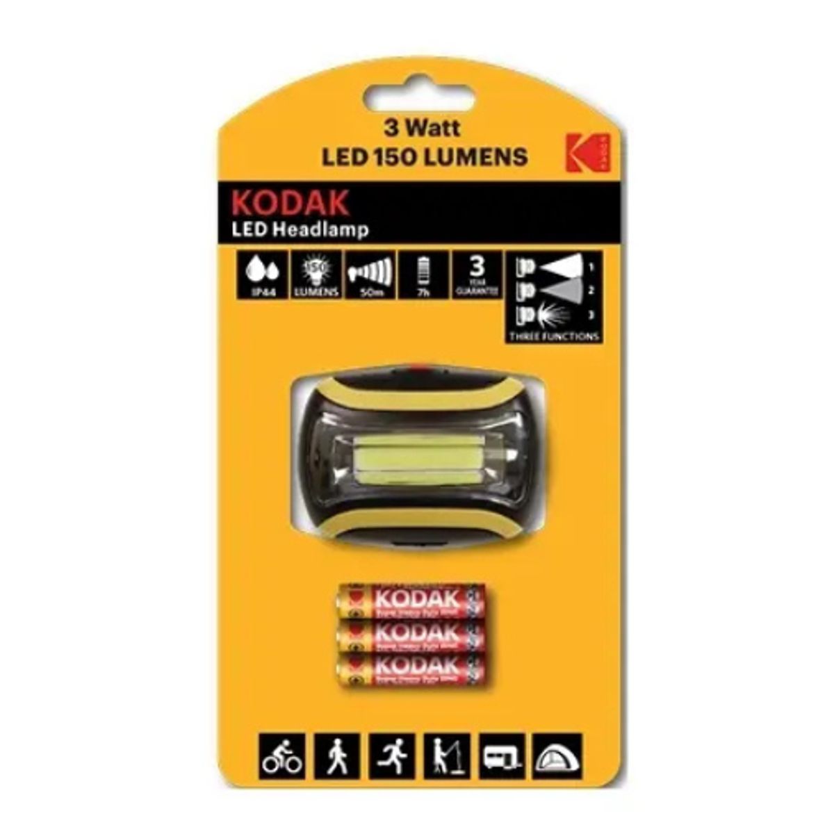 KODAK - LINTERNA DE CABEZA LED 150 LM