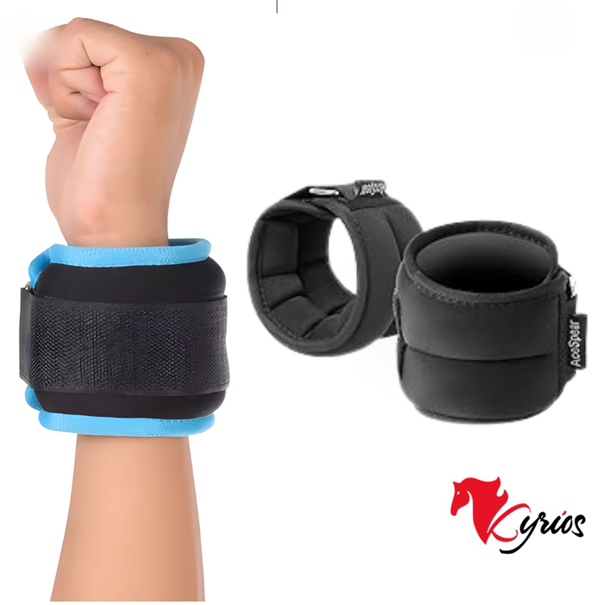 NO LOGO - MUÑEQUERA Y TOBILLERA DE PESO IMPORTADA DE 1/2KG O 500 GR