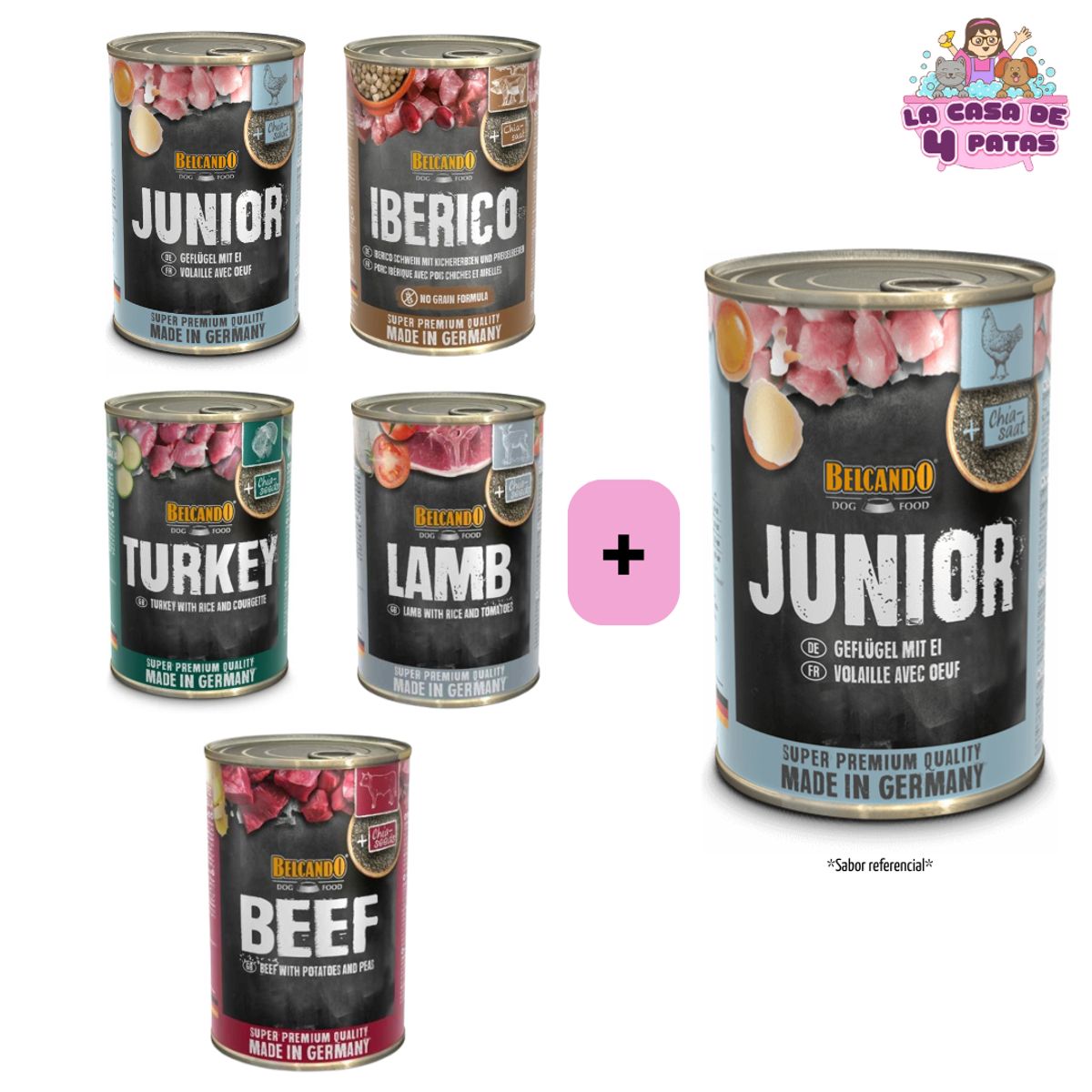 GENERICO - Belcando latas 400gr sabores mixtos PACK 5+1