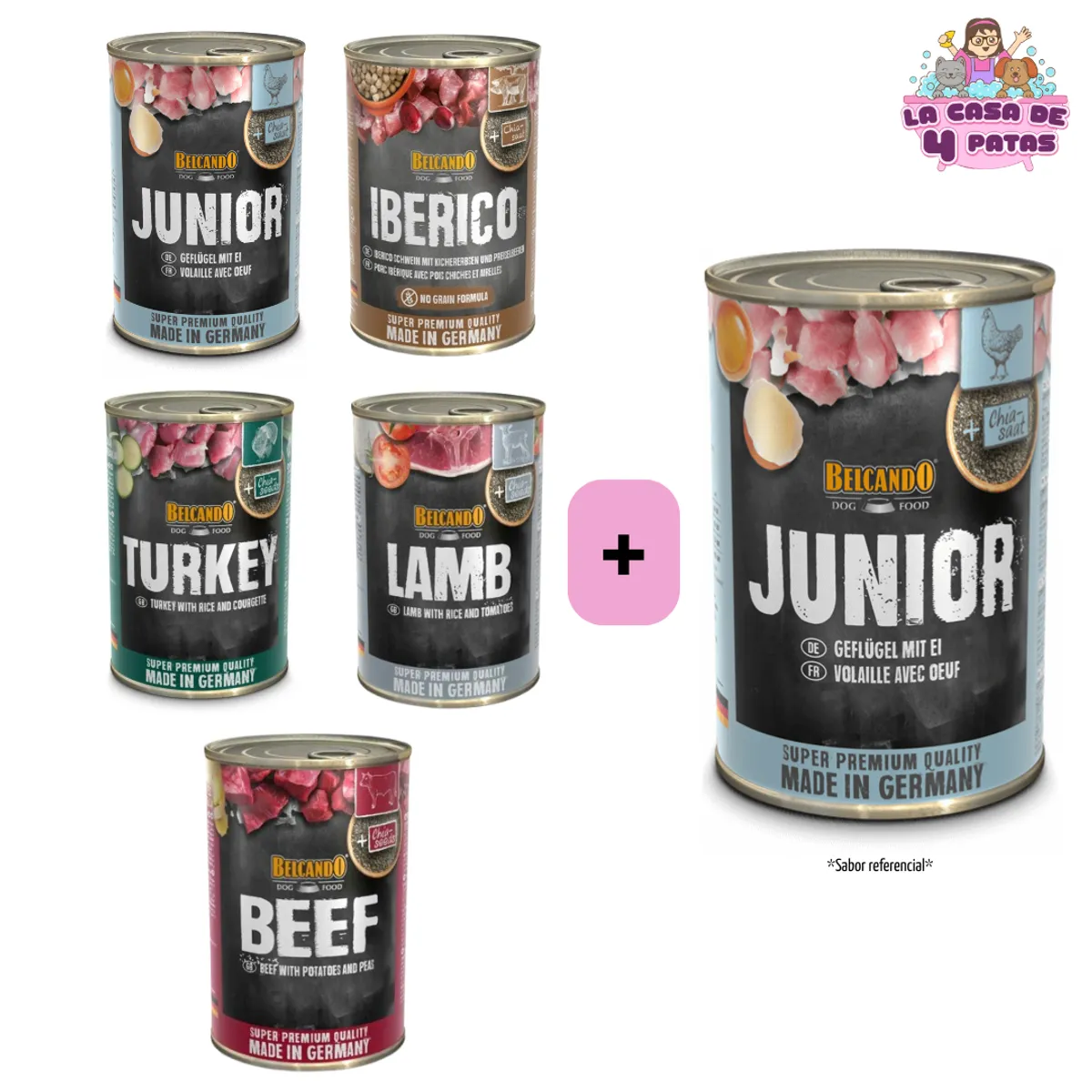 GENERICO - Belcando latas 400gr sabores mixtos PACK 5+1