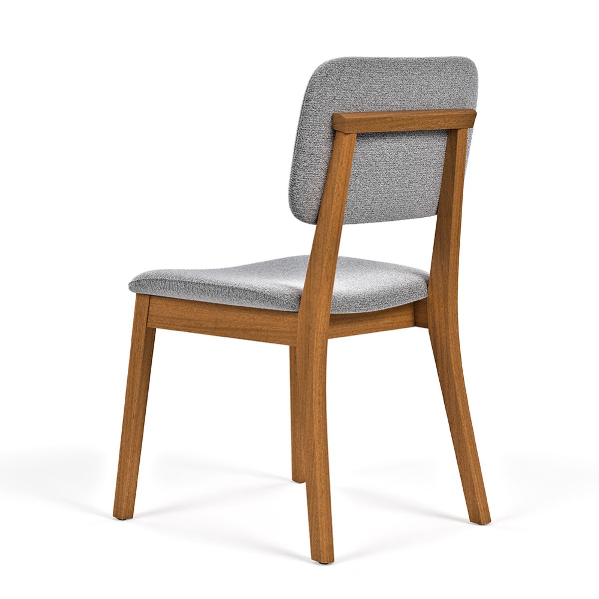 PAZART MUEBLES - PACK 2 SILLAS DE COMEDOR MADERA CLASSIC BOUCLÉ GRIS CLARO