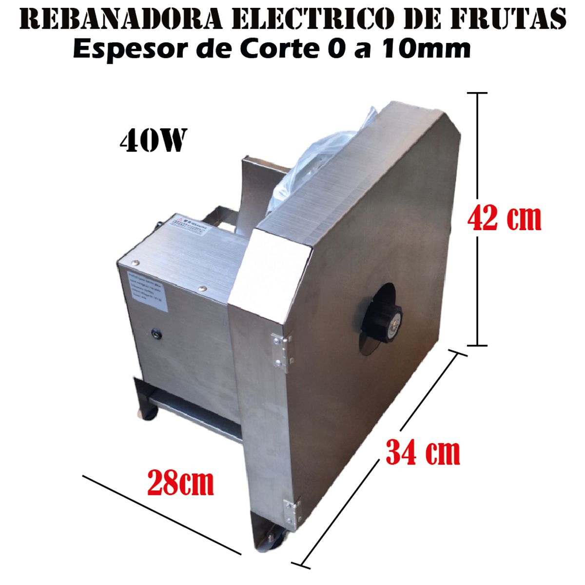 GENERICO - Cortadora Electrica Rebanado de Frutas y Verduras