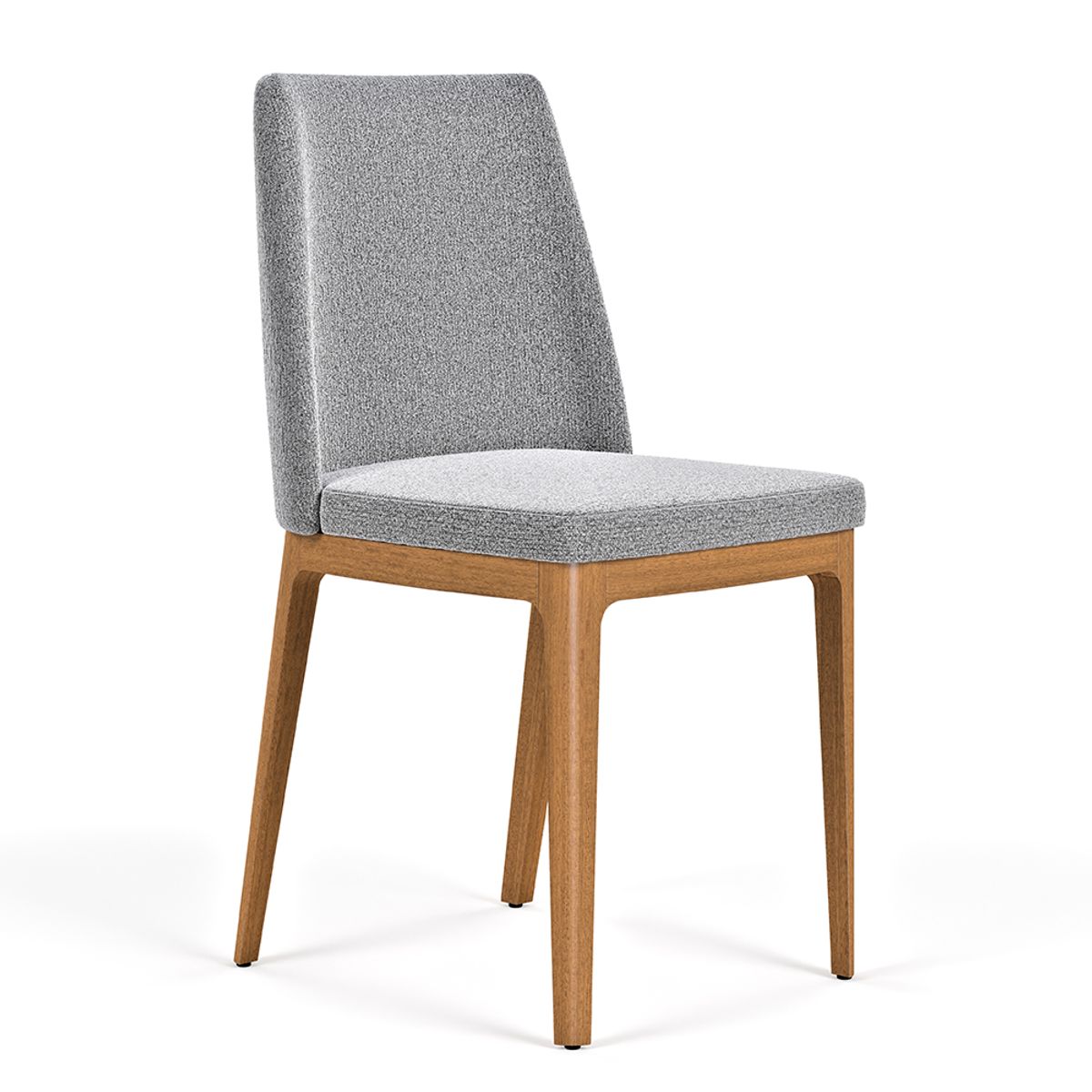 PAZART MUEBLES - PACK 2 SILLAS DE COMEDOR MADERA CITY BOUCLÉ GRIS CLARO