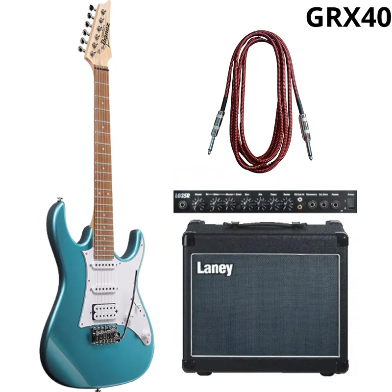 GENERICO - Pack  Guitarra Eléctrica Ibanez GRX40MGNC +Amplificador Laney GR35 +cable  6 MT