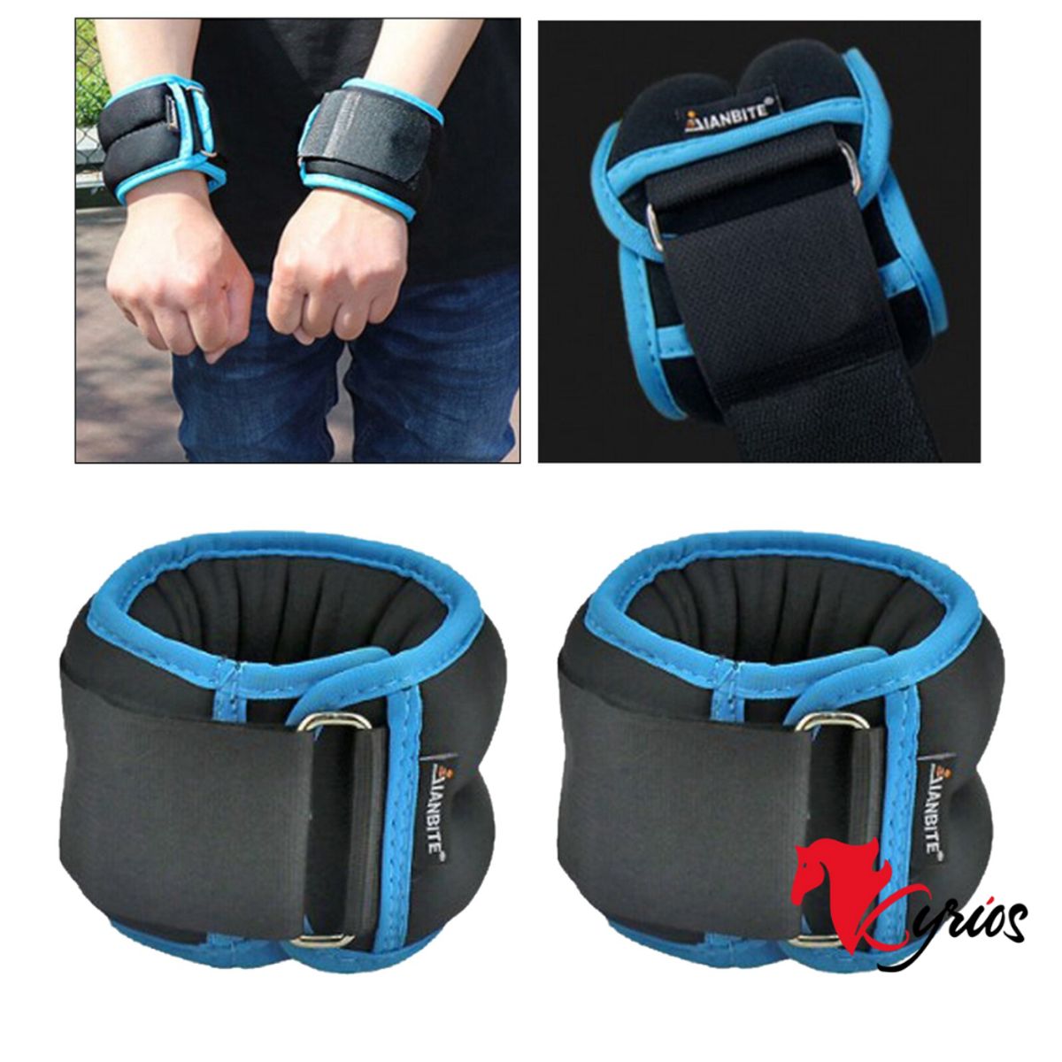 NO LOGO - MUÑEQUERA Y TOBILLERA DE PESO IMPORTADA DE1/2 KG O 500 GR