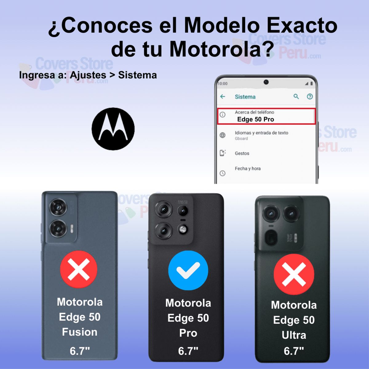 GENERICO - Funda para Motorola Edge 50 Pro Holder Parante Anillo Azul