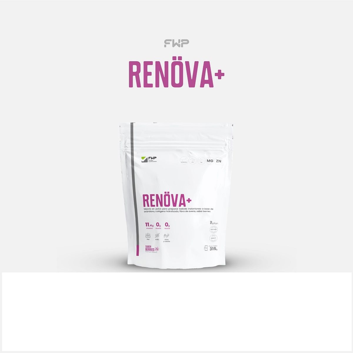 GENERICO - Renöva+ Colágeno Hidrolizado Con Biopéptidos Activos Berries bolsa