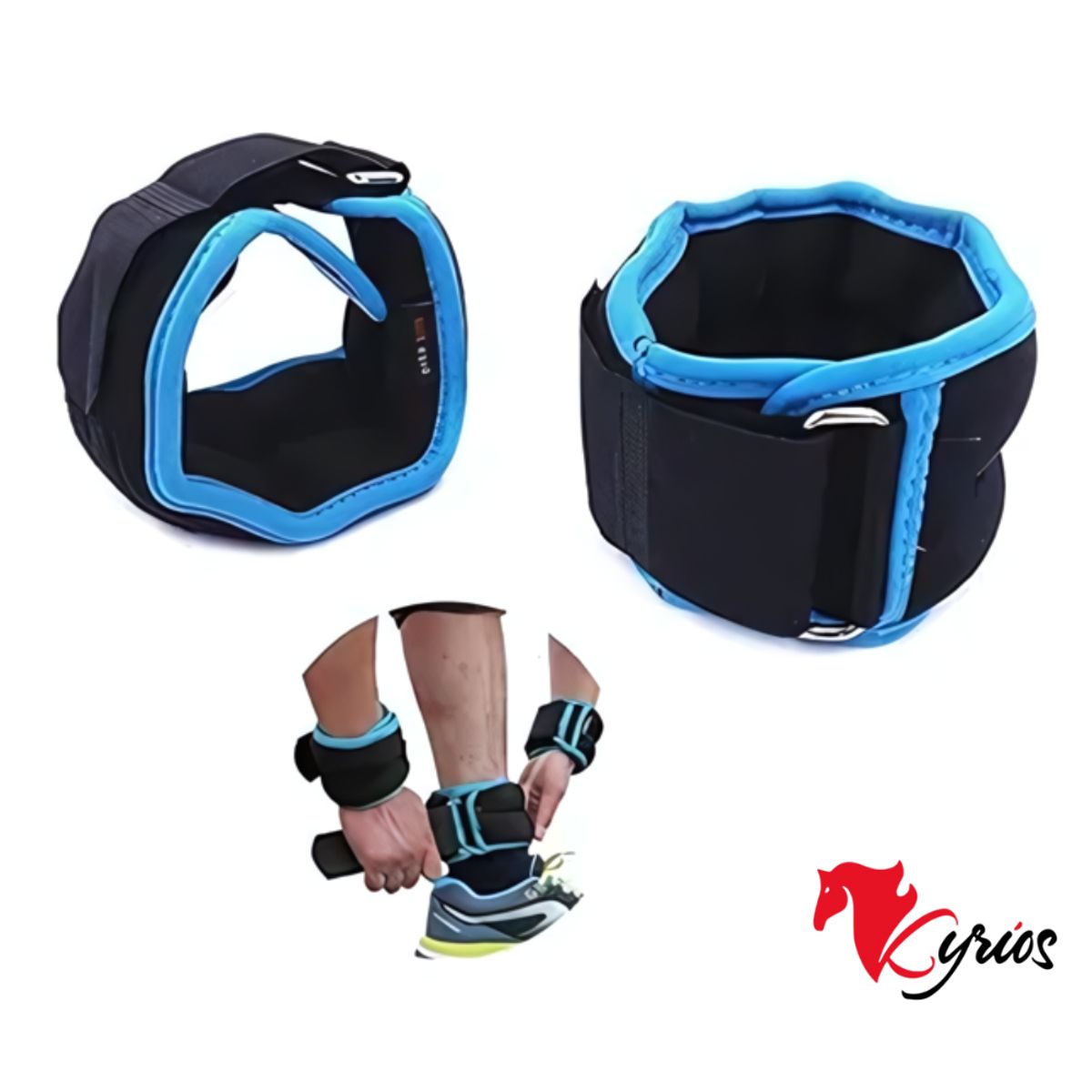 NO LOGO - MUÑEQUERA Y TOBILLERA DE PESO IMPORTADA DE 1 1/2 KG O 1500 GR