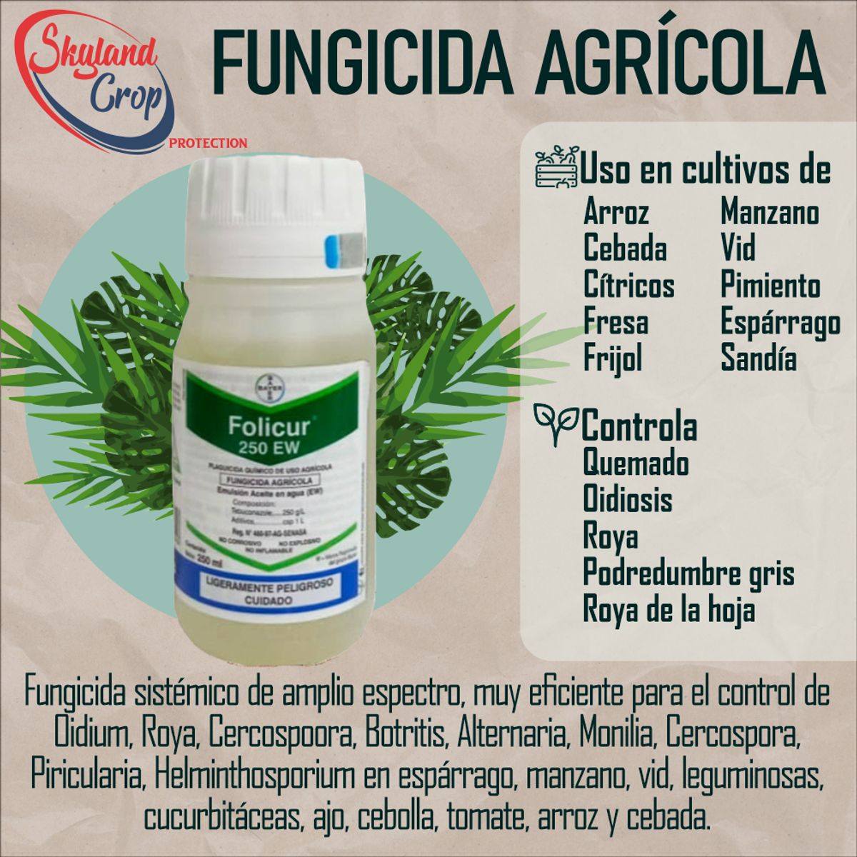 GENERICO - FOLICUR 250 EW 250ML INSECTICIDA  AGRICOLA