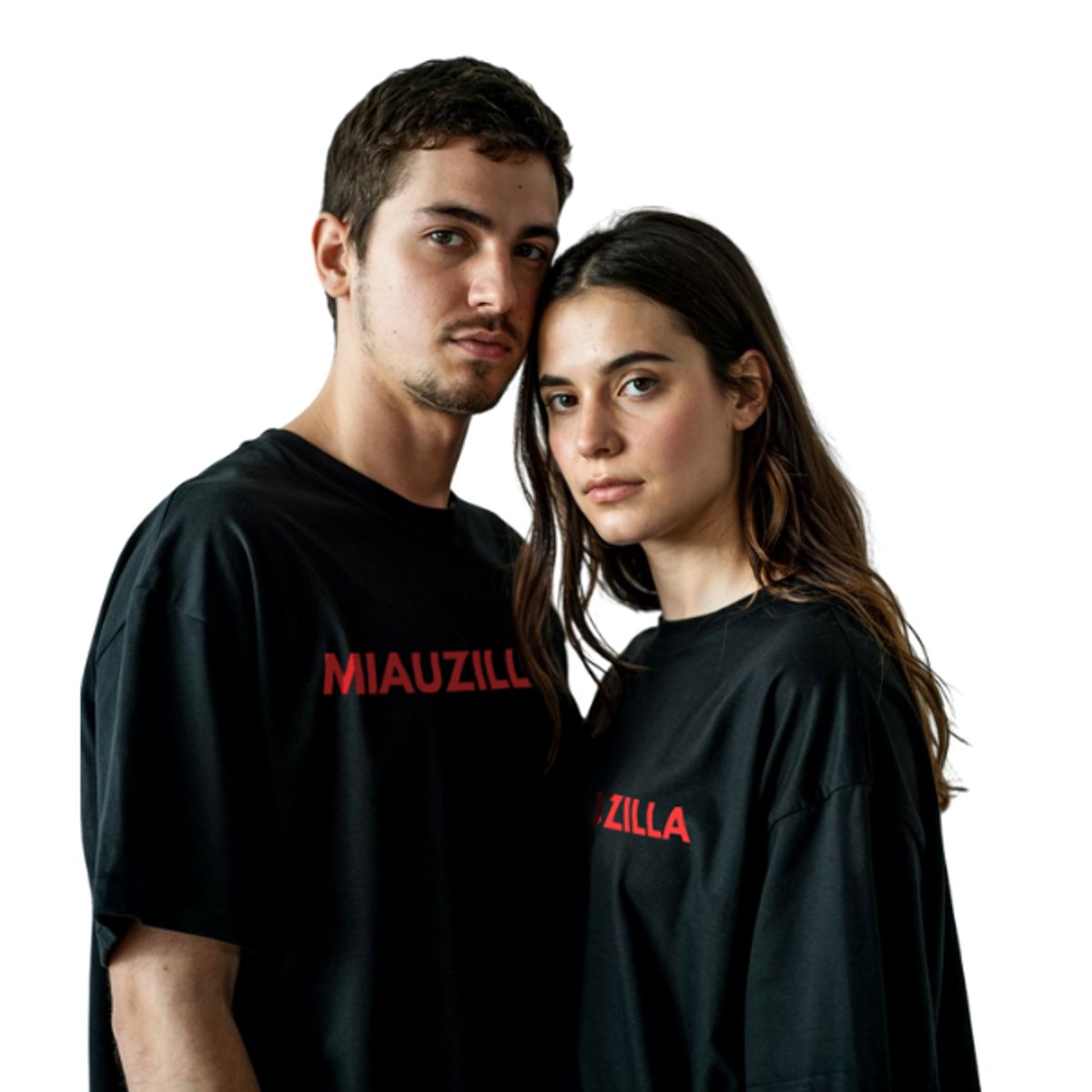 GENERICO - Polo Oversize Manga Corta Algodón Miauzilla