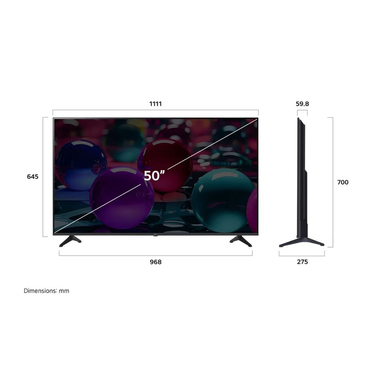 LG - Televisor Smart TV LG Led Uhd 50" 4K Thinq AI 2025 + Antena Digital
