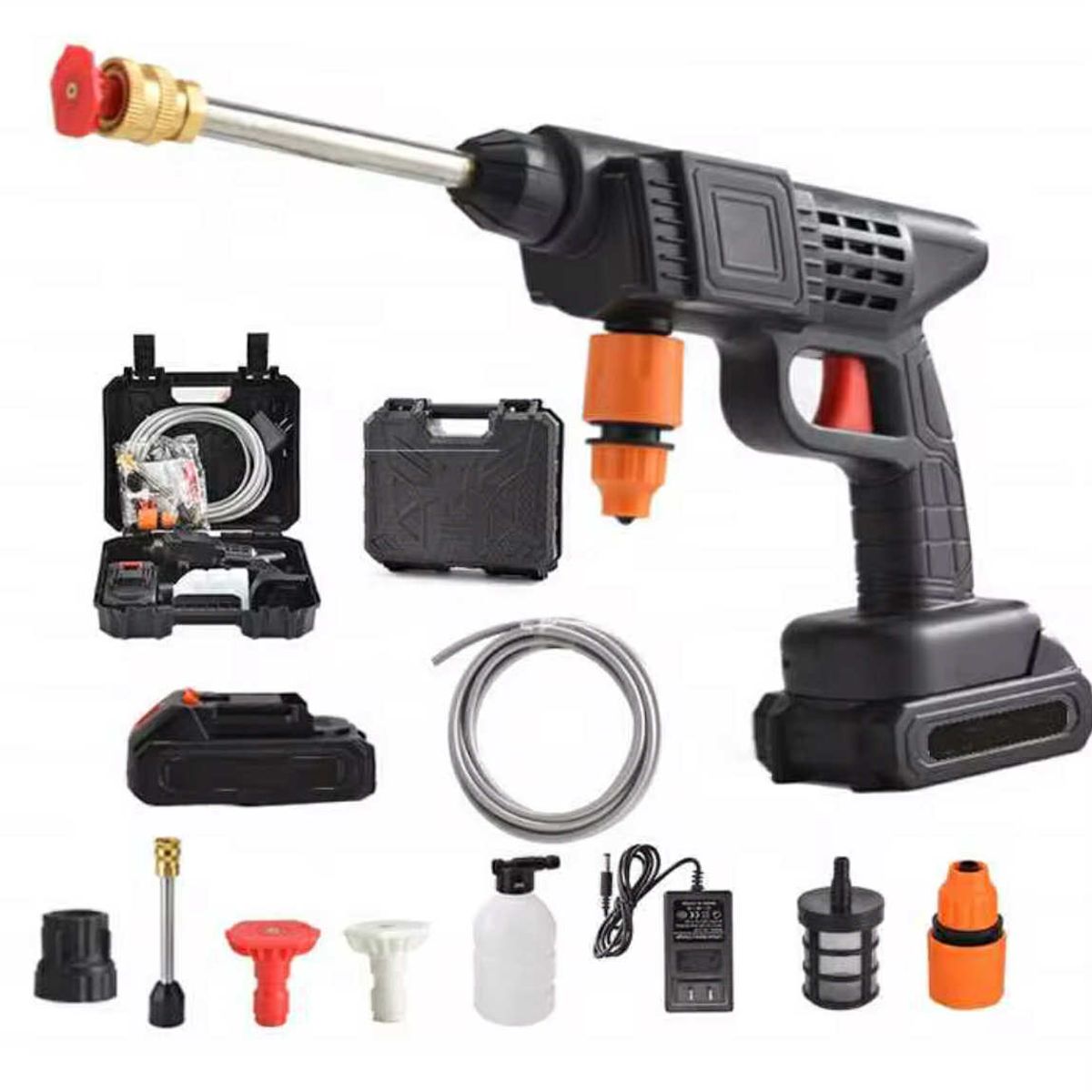 GENERICO - Hidrolavadora 200V Doble Batería Potente Portatil Carro Auto