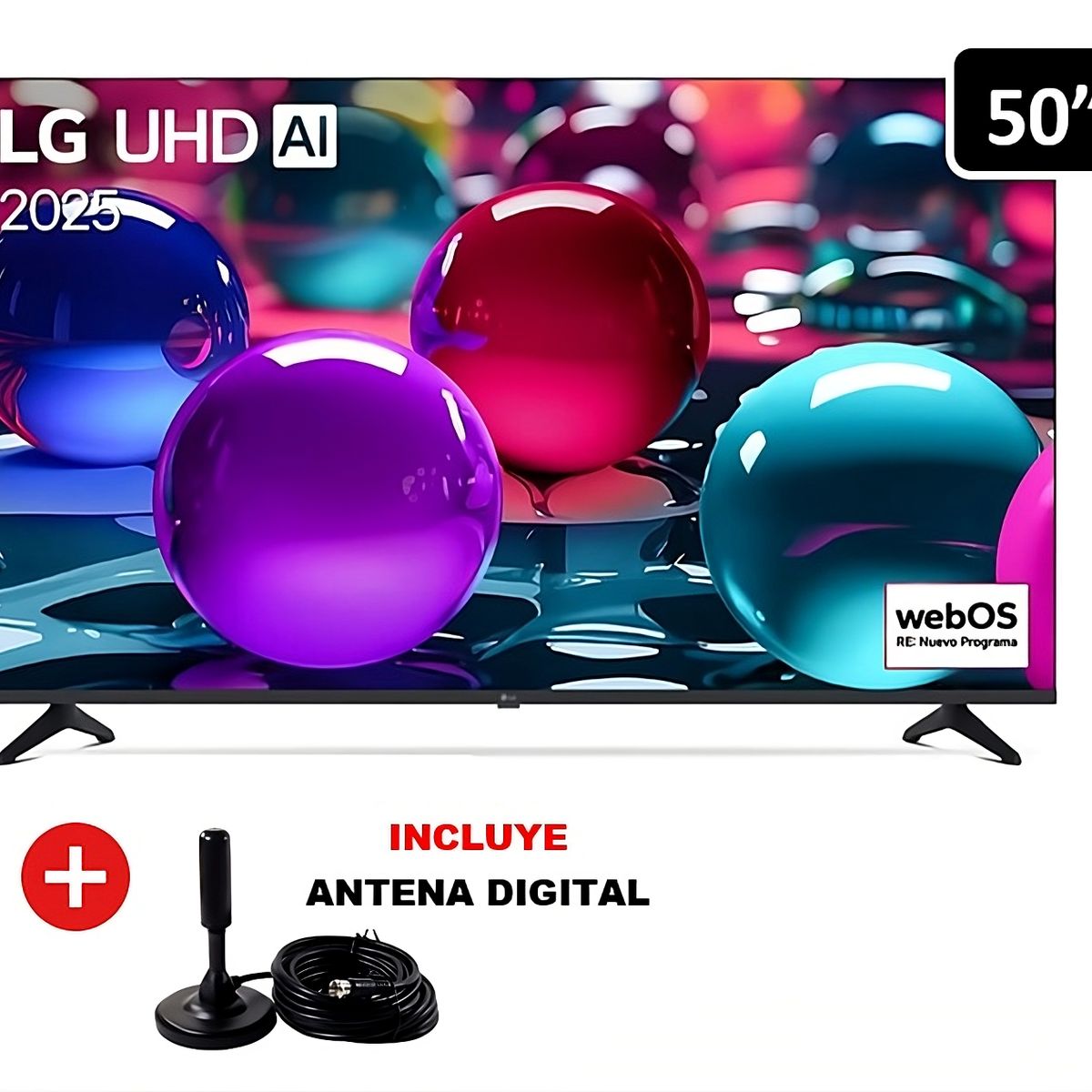 LG - Televisor Smart TV LG Led Uhd 50" 4K Thinq AI 50UA7300 2025 + Antena Digital