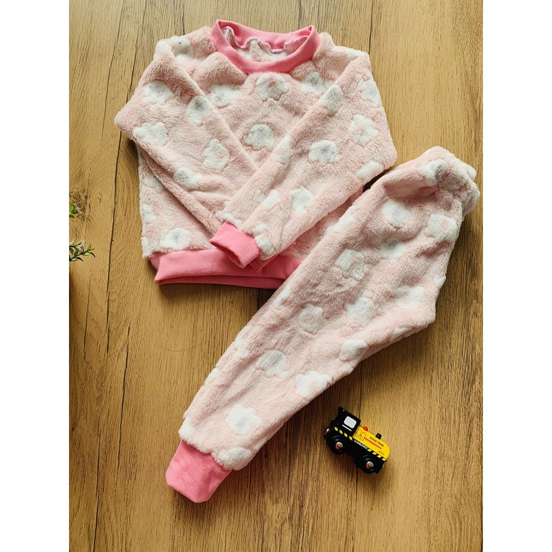 GENERICO - Pijama para Niña de Felpa Algodon Abrigador Invierno Elefantes
