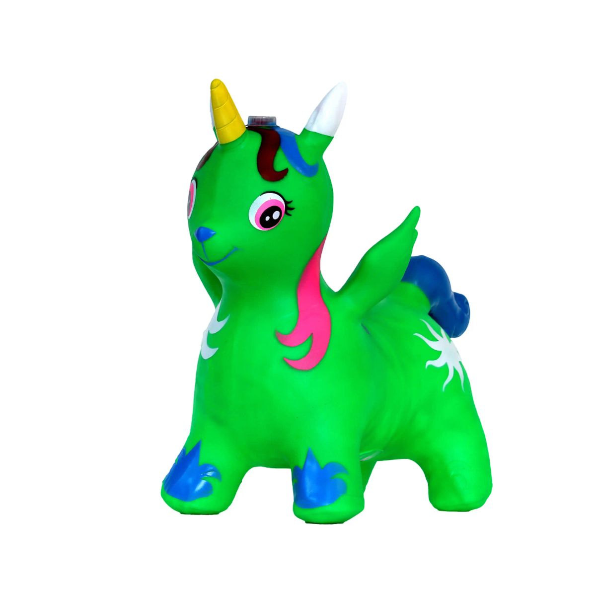 GENERICO - Saltarin Inflable Unicornio Verde Juguete Niña