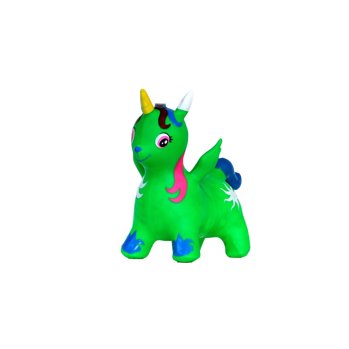 GENERICO - Saltarin Inflable Unicornio Verde Juguete Niña