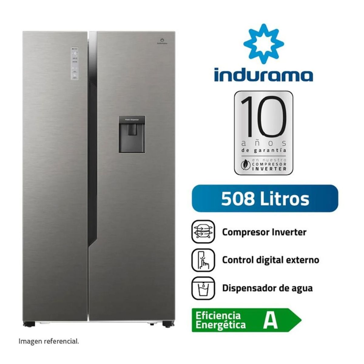 INDURAMA - Refrigeradora INDURAMA 508L No Frost RI-788DI Croma