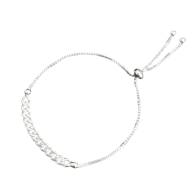 GENERICO - Pulsera Panzer, regulable en Plata ley 925