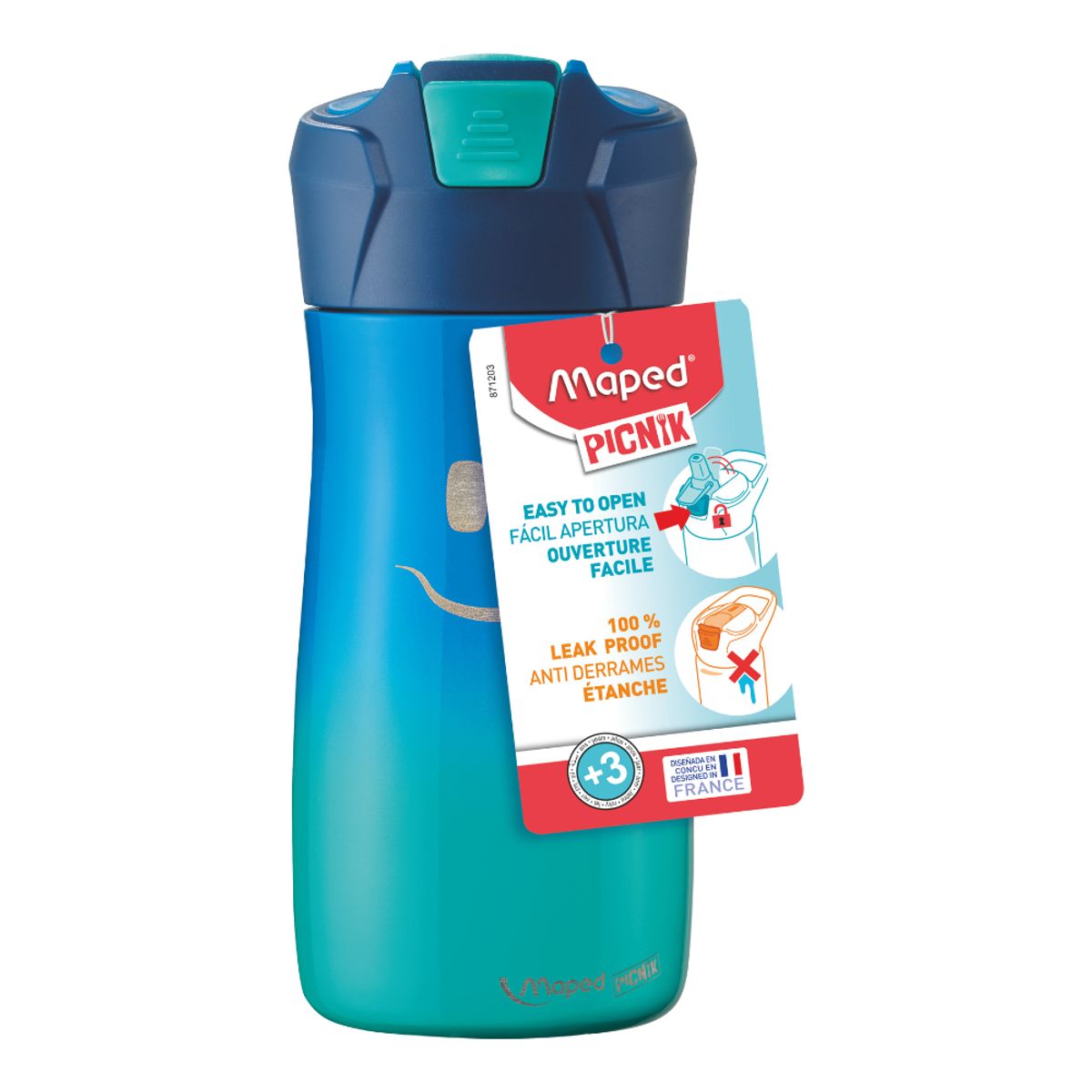 MAPED - MAPED BOTELLA DE ACERO INOXIDABLE CONCEPT KIDS AZUL 430ML
