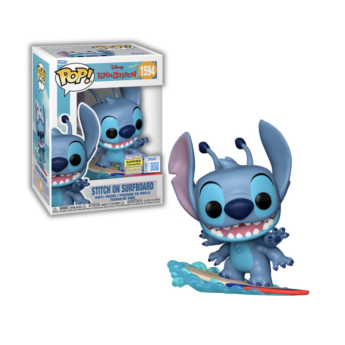 FUNKO - Stitch on Surfboard Funko Pop 1594 Lilo y Stitch Exclusivo