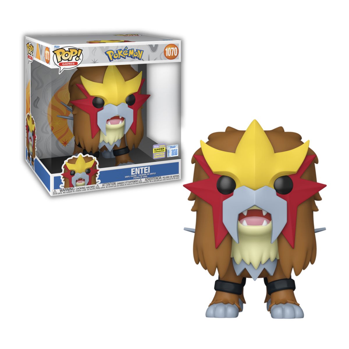 FUNKO - Entei Jumbo Funko Pop 1070 Pokemon Exclusivo 10 Pulgadas