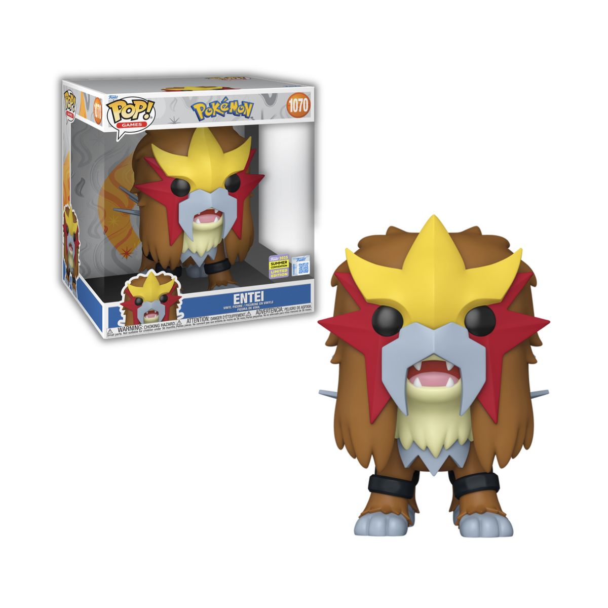 FUNKO - Entei Jumbo Funko Pop 1070 Pokemon Exclusivo 10 Pulgadas
