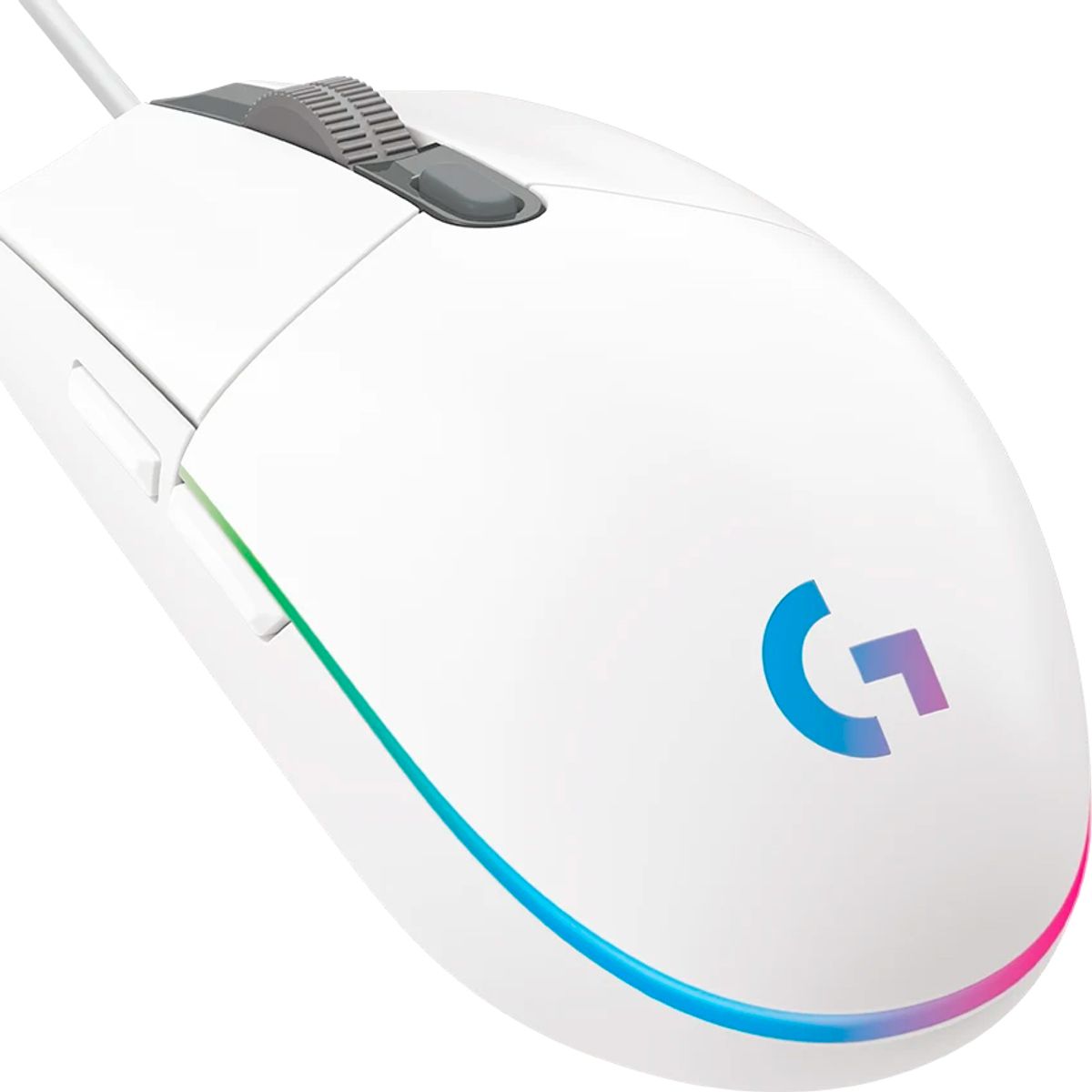 LOGITECH - Mouse Gamer Logitech G203 LIGHTSYNC RGB 8000 DPI 6 Botones USB Blanco