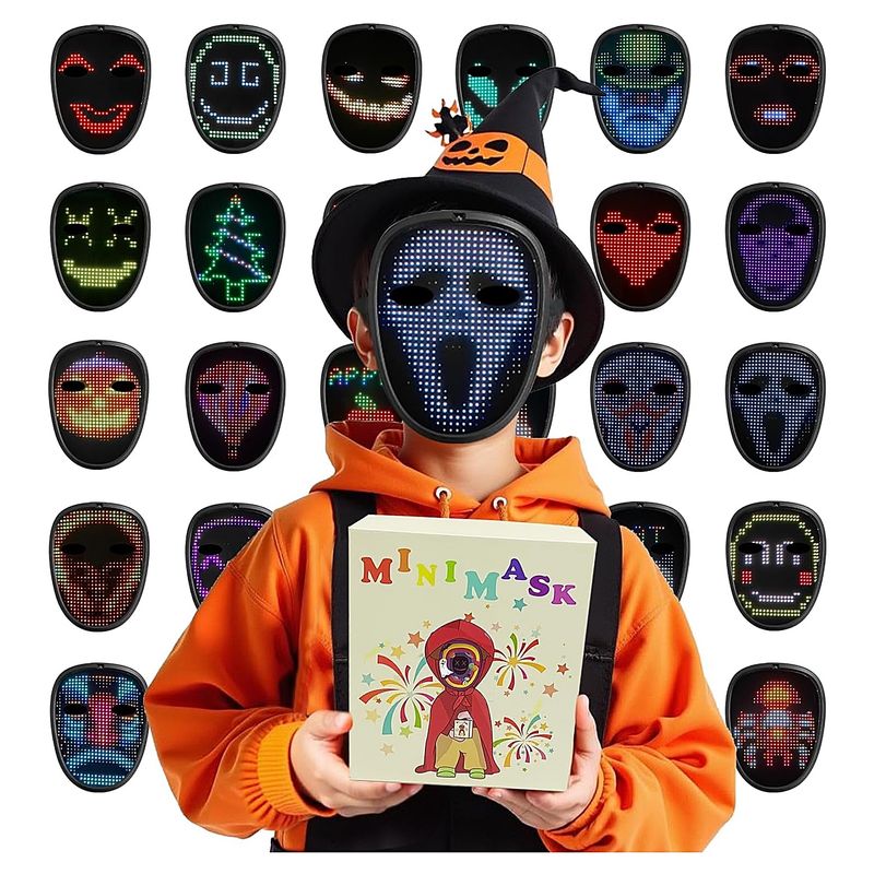 GENERICO - Máscara LED Detección de gestos para niños para Fiestas Navidad Etc